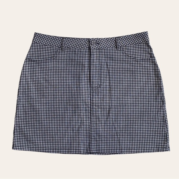 Forever 21 Black and White Checkered Mini Skirt Size L - Picture 3 of 12